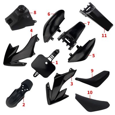 CRF50 piezas de plástico conjunto de carcasa de carcasa negro o blanco kits protectores de barro guardabarros personalizados