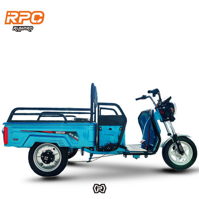 Granja personalizada 1200W Triciclo eléctrico motocicleta con sistema de freno de tambor delantero trasero