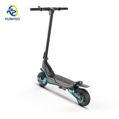 Scooter eléctrico plegable fuera de carretera con motor doble 2 * 500W y neumático de 9 pulgadas para jinetes unisex