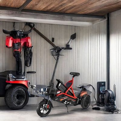 Scooter eléctrico con dos motores sin escobillas y marco de acero 48V500W*2 batería de litio
