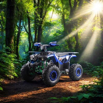 Niños adultos Acero 2WD 12V Dirección manual eléctrica de cadena con marcha atrás 125cc Automático ATV Quads