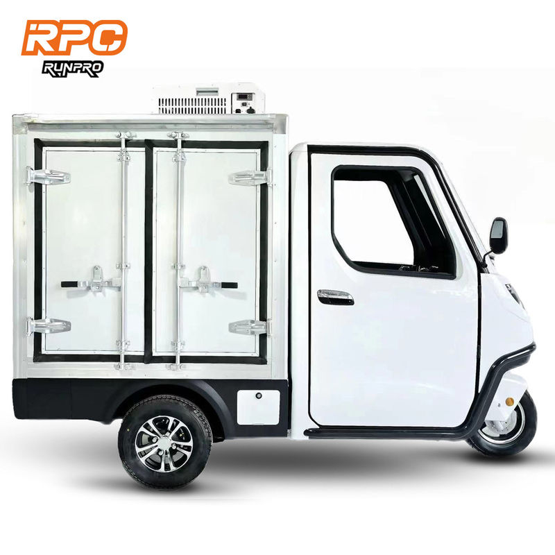 Triciclo de carga eléctrico certificado CEE con neumático delantero 3.50-10 y neumático trasero 4.00-10
