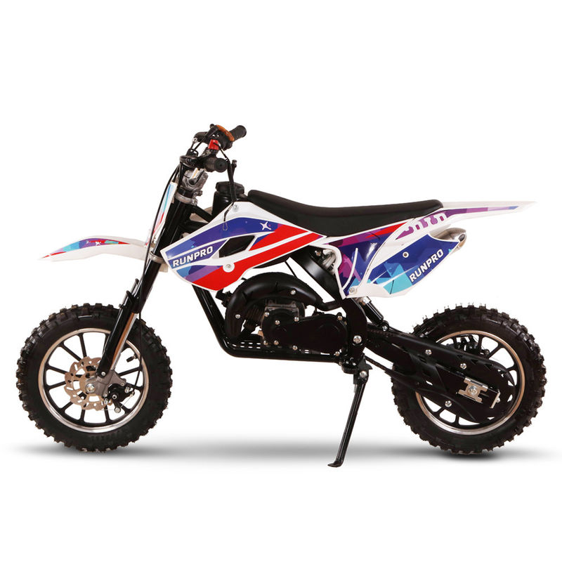 Freno de disco 49cc Motocicletas todoterreno con motor y diseño refrigerado por aire de 2 tiempos de 49cc