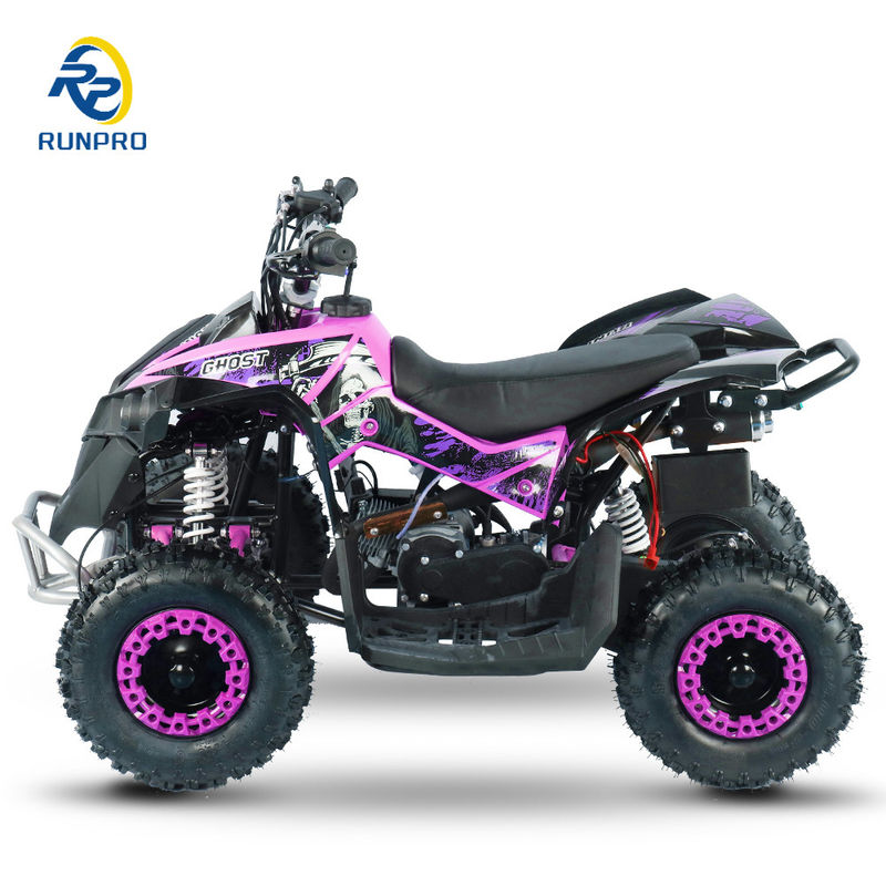 Niños ATVs eléctricos 49cc 50cc 4 ruedas de gasolina Mini ATV con manejo manual de plástico